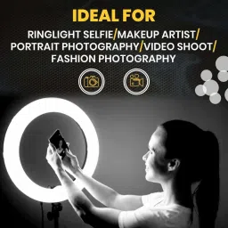 MOBONE Selfie Ring Flash Big LED Ring Light for Camera Smartphone to Capture Your Photo and Video at Musically Big Selfie Ring Light 26 cm Big LED Ring Light for Camera Ring Flash image 2