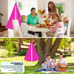 vparents Infant baby Swing cradle with Mosquito net spring and metal Window cradle Hanger image 4