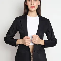 tyffyn Women Solid Single Breasted Formal Blazer-picture-16