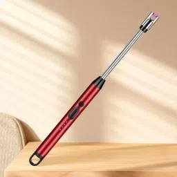 Electric Lighter Rechargeable with LED Indicator, 360° Flexible Kitchen Lighter Plastic Electronic Gas Lighter-image-98