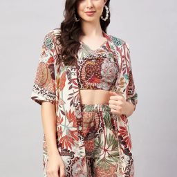 Top Regular Shorts Co-ords Set with Jacket-picture-10