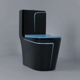Syphonic Flush Commode with Soft Closing Toilet Seat - S Trap Outlet Soft Close Seat, S Trap Floor Mount Design Western Commode-image-59