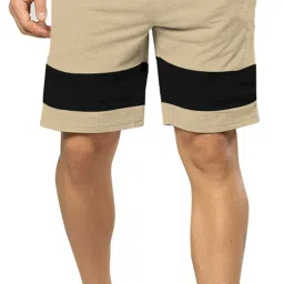 Color Block Men Beige Regular Shorts-picture-12