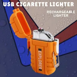 Explorer USB Cigaratte Lighter, Windproof Flameless ARC Rechargeable LighterB487 Explorer USB Cigaratte Lighter, Windproof Flameless ARC Rechargeable LighterB487 Pocket Lighter-image-89