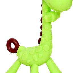 Giraffe Shape Food Grade/BPA Free Silicone Teething Baby Teether/Toy/Teething Stick for Babies (Teether Green, Pack of 1) Teether-25