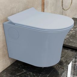 Ceramic Rimless Wall Hung Western Toilet/Commode & Soft Close Toilet Seat-P Trap (APS-775) Western Commode-image-95