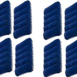 (IND*USA*6) 12 PREMIUM QUALITY BLUE VALVET TOUCH AIR FILLING PILLOW ,FLOTING ON WATER AND GIVE REST TO HEAD AND NECK.ALSO USED IN TREVELING.USED IN WATER POOL AND GIVE SUPPORT AND COMFIRT. Inflatable Pool Accessory-image-9