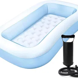 6.5 FT. Bath tub for Baby Rectangular with Air Balloon Pump Inflatable Swimming Pool-image-50
