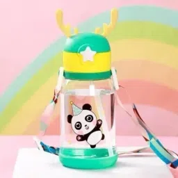 Deer Horn Cartoon Design Sipper Water Bottle for school Kids with Lock cap-16