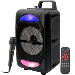 ME&U Dhoom Music 6.5inch driver 8 hours play time BT TWS Mic RGB light FM USB AUX 60 W Bluetooth Party Speaker-picture-27