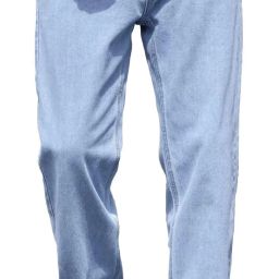 Men Relaxed Fit Mid Rise Light Blue Jeans-image-88