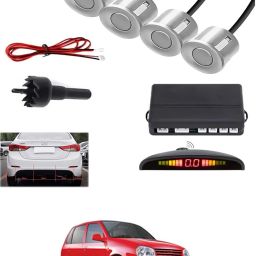 4Silver Parking Sensor With LED Display Increased Safety For Car-08 Universal 4 Silver Reverse Parking Sensor With LED Display For Cars-08 Parking Sensor-image-72