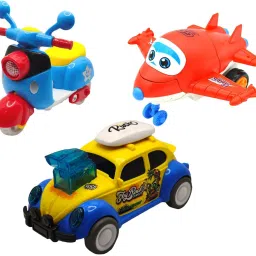 Unbreakable Four-Wheel Drive Friction Powered Diecast Toy Set-F22-12