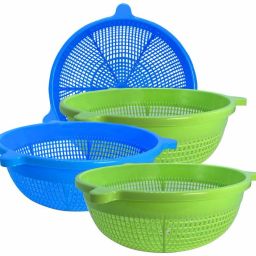 Wonder Plastic Kalpna Fruit Basket Set, 4 Pcs Tokri 5 Ltr, Blue Green Color, Made in India, MRV01655 Plastic Fruit & Vegetable Basket-image-11