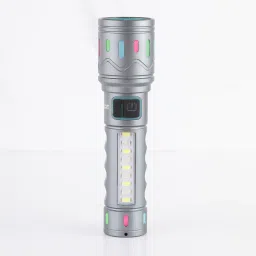 M036C (ZOOMABLE METAL LED TORCH)5 Modes Flashlight, Super Bright 80W LED Light Torch-7