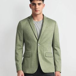 Men Solid Single Breasted Formal Blazer-image-32