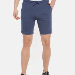 Solid Men Blue Basic Shorts-16