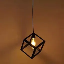 areezo Black Cube Shape Modern Design Light for Home (Bulb Not Included) (pack of 2) Pendants Ceiling Lamp image 4
