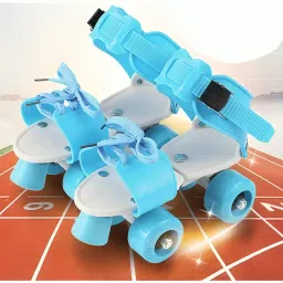 Roller Skates Blue for Kids Age Group 6-12 Years Adjustable Skates Quad Roller Skates - Size 6 years to 12 years UK-picture-28