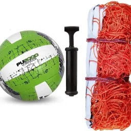 0989 pu green 5000 volleyball with net kit Volleyball Kit-image-56