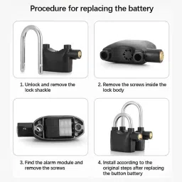 prayan enterprise Alarm Security Lock with Motion Sensor Siren Padlock image 4
