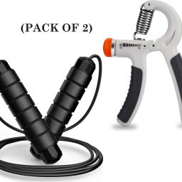 Sports & Fitness Skipping Rope With Adjustable Hand Gripper Fitness Accessory Kit Kit-picture-17