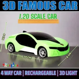 gurukrupa 3D Racing Car Toy Remote Control Operated High Speed with 3D Light Effect image 2