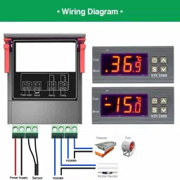 dhruv-pro STC-1000 LED Digital Thermostat for Incubator Temperature Controller Thermoregulator Heating and Cooling Relay Temperature Sensor and Controller Electronic Hobby Kit image 3