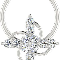 avsar Sundari 18kt Diamond White Gold Nose Wire-image-30