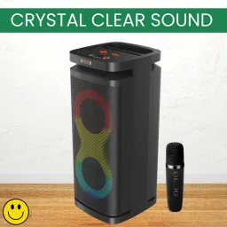 SACRO A1 (PORTABLE BLUETOOTH PARTY SPEAKER) Wireless Karaoke Mic & Deep Bass SoundA427 40 W Bluetooth Party Speaker-picture-5