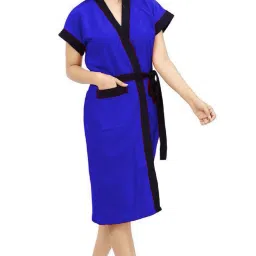 Royalblue-Navy Free Size Bath Robe-image-34