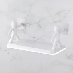 Multipurpose Wall Mount Self Adhesive Floating Shelf NRS12.89 Plastic Wall Shelf-15