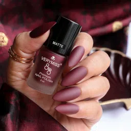 Premium Matte Nail Polish 6ml | Smooth Application | Quick Drying 252-Rutic Red-image-1