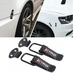 Metal Bumper Hook Lock Clip for Car Bumper Cap (Pack of 2)-04 Front and Rear Mount Towing Hook-8
