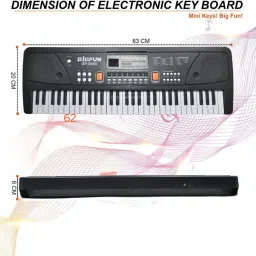 just97 61 Keys Musical Keyboard Piano with Mic for Kids Analog Portable Keyboard K15 image 3