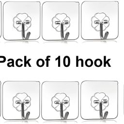 Adhesive Magic Stickers Wall Hooks for Hanging Keys Coats Hats Bags (10KG max) Hook 10-21