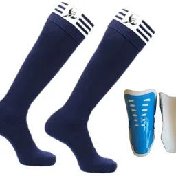 Blue Shin Guard Socks Skating Cycling Football Stocking Football Shin Guard-image-42