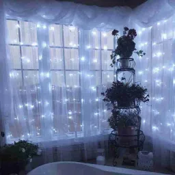 smuf 240 LEDs 3.19 m White Steady, Flickering Net/Mesh Rice Lights image 2