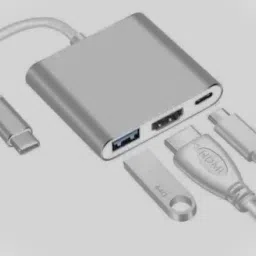 HRYFiNE 3IN1 USB C to HDMI Multiport Adapter, Type-C Hub HDMI 4K Output USB 3.0 Port and USB-C Charging Port, USB-C Digital AV Multiport HDMI Connector-16