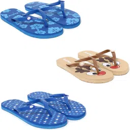 footup 3 Pair Comfortable|Ultra-Light|Stylish and Trendy|Flip Flops Women Slippers-picture-0