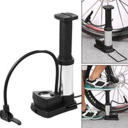Foot Activated Floor Pump with Gauge Cycle Air Pump Mini Portable (Black) Ball, Car, Bicycle, Motorcycle, Football Pump, Volleyball Pump, Basketball Pump, Handball Pump, Motorcycle Pump-27