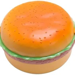 Burger Tiffin Box for Kids - 1Pc, Snack Box for Kids 3 Containers Lunch Box-14