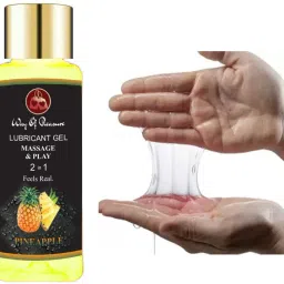 Pineapple Flavoured Lubricant Non Sticky Gel 50ml For Men & Women Lubricant-image-86