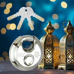 alone Steel Shutter 90mm Combo Lock for Home Gate Shop Shutter 4 Computer Keys Lock Lock image 2