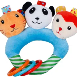 Forest Animals Squeaker Teething Ring Handheld Rattle Toy Rattle-image-2