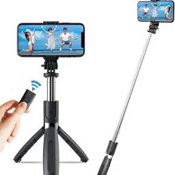 Infinite Digital Bluetooth with Wireless Remote And Extended Tripod Stand Bluetooth Selfie Stick-17