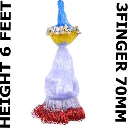 GILLNET 3 FINGER 6FEET HEIGHT 65.MM 50 FEET UPPER LENGTH DOWN LENGHT 100FT Aquarium Fish Net-image-4