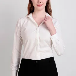 Women Regular Fit Solid Spread Collar Casual Shirt-image-48