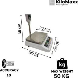 KiloMaxx KM-15, 50Kg With Front and Pole Display For Shop Kirana Industrial Uses (10*12") Weighing Scale image 2
