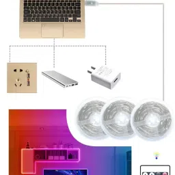 xydrozen 100 LEDs 10 m Multicolor Color Changing, Flickering, Steady String Rice Lights image 3